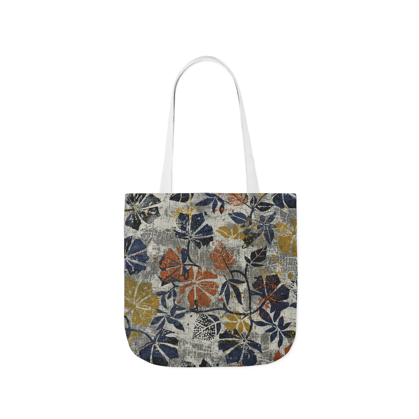 Floral Canvas Tote Bag – Rustic Watercolor Blooms