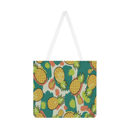 Pineapple Pattern Shoulder Tote Bag – Tropical Fruit Print Beach & Market Tote