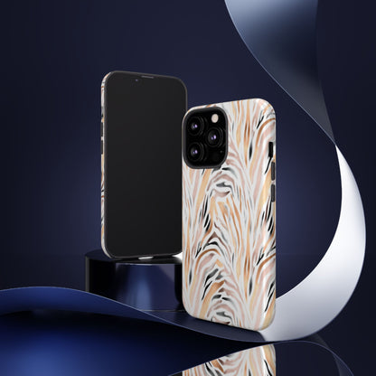 Tough Case — Neutral Watercolor Tiger Stripe Phone Case