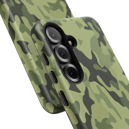 Camo Tough Phone Case — Military Green Protective iPhone Cover