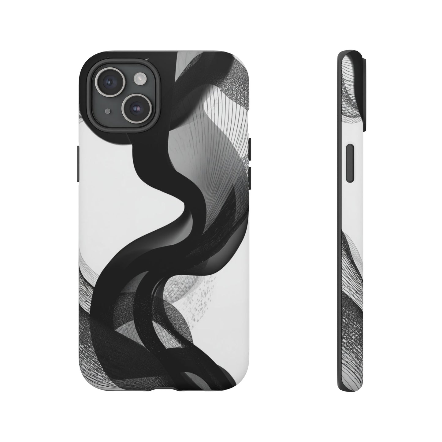 Phone Case — Monochrome Abstract Protective Cover
