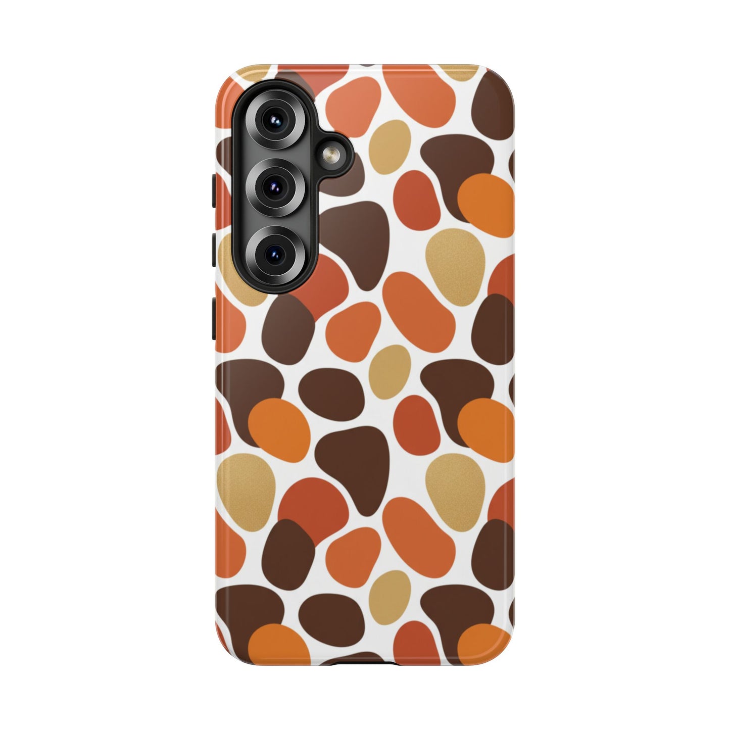 Phone Case — Retro Pebble Pattern in Warm Autumn Colors