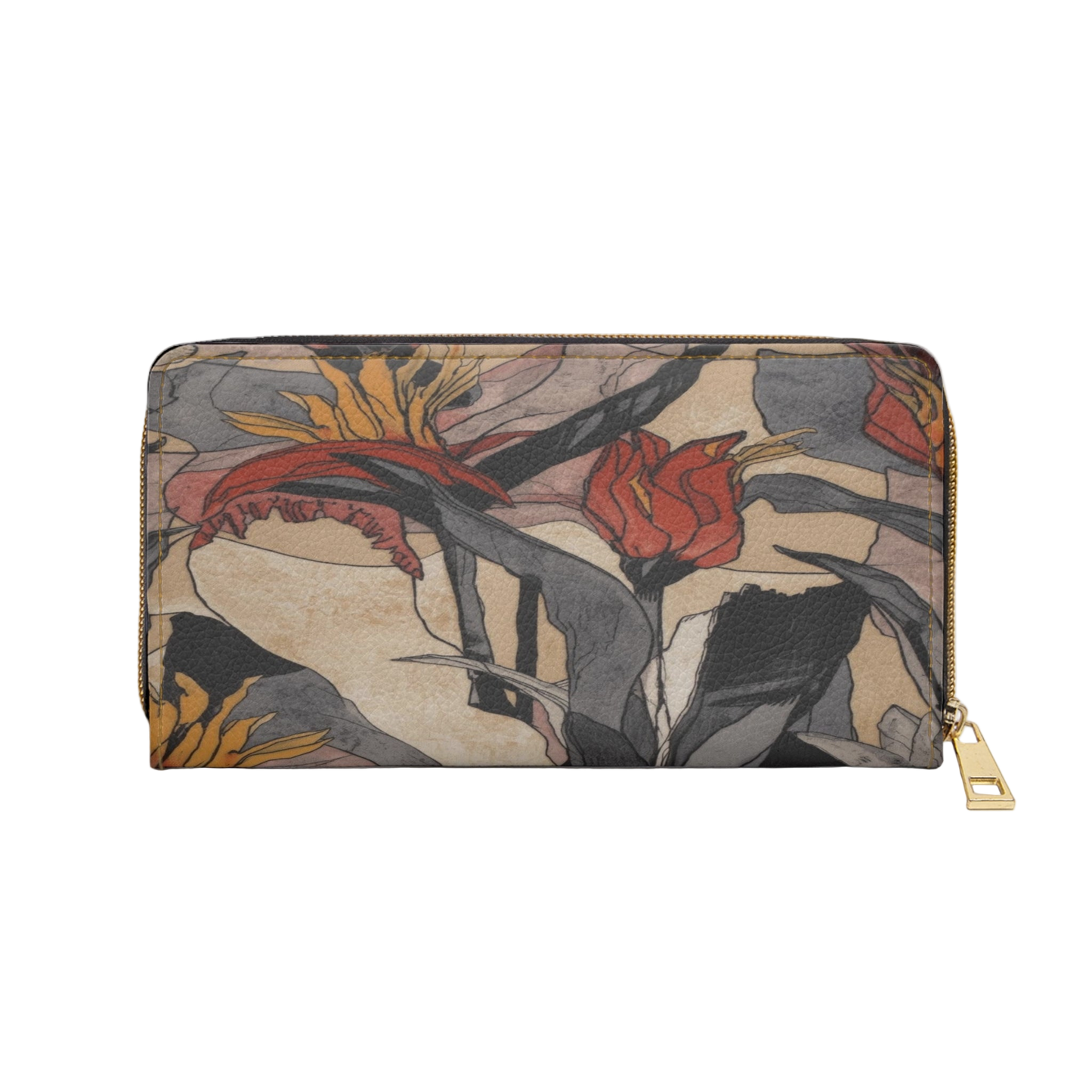 Women's Slate Botanical Wallet - Vegan Floral Wallet