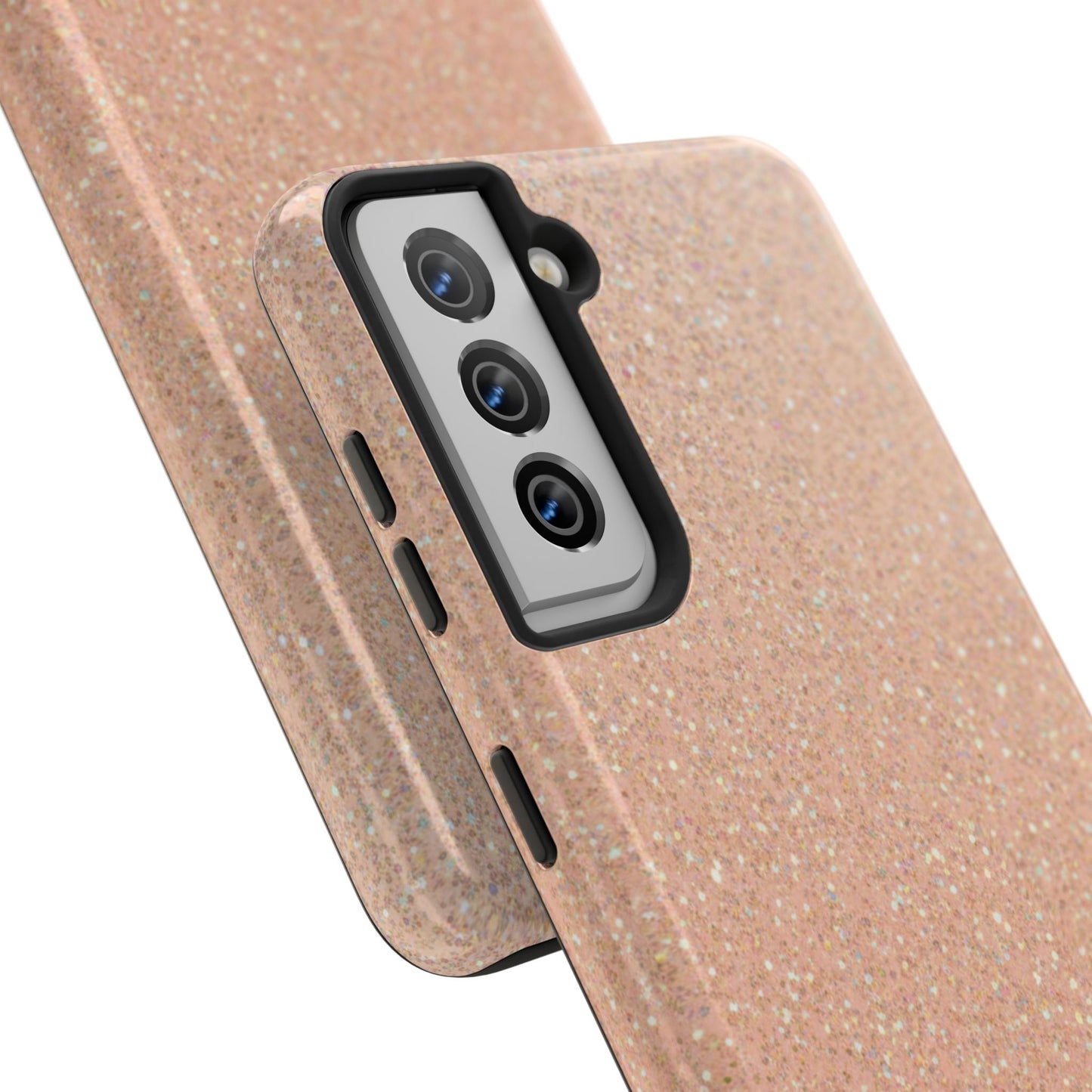 Glitter Rose Gold Tough Phone Case — Sparkling Protective iPhone Cover