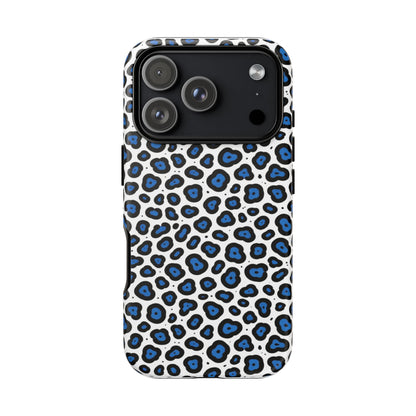 Blue Leopard Print Phone Case – Tough Protective Cover