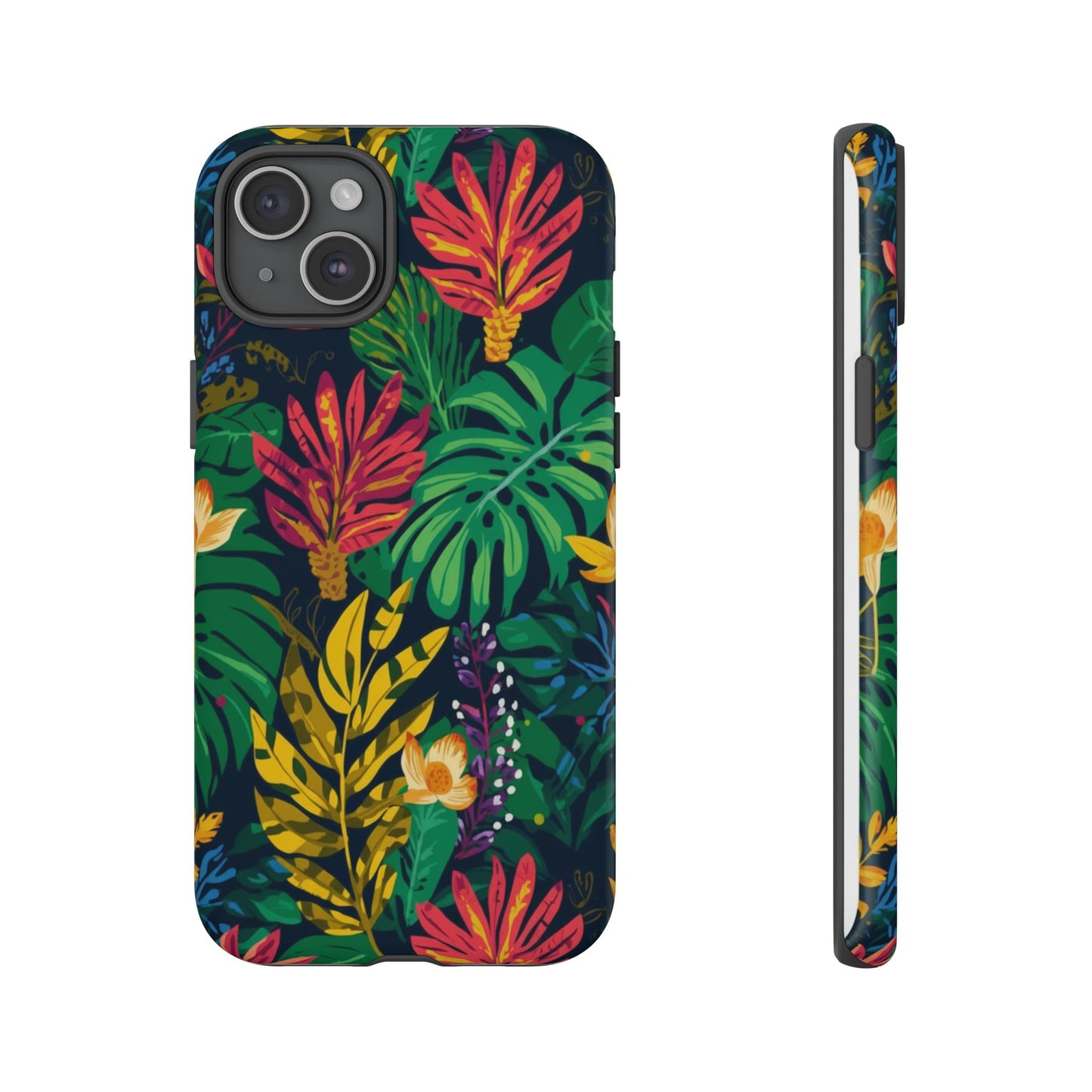 Tropical Floral Phone Case — Vibrant Jungle Leaf Protective Cover