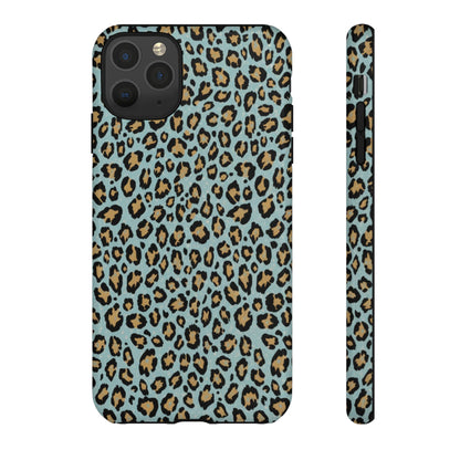 Leopard Print Tough Phone Case - Blue Cheetah Protective Cover