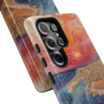 Sunset Coast Phone Case — Colorful Abstract Beach Art Tough Case