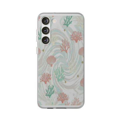 Pastel Seashell Phone Case — Coral Reef Wave iPhone Cover