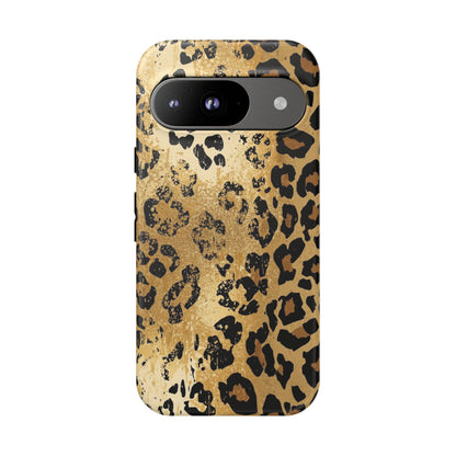Leopard Print Tough Phone Case — Durable Protective iPhone Cover