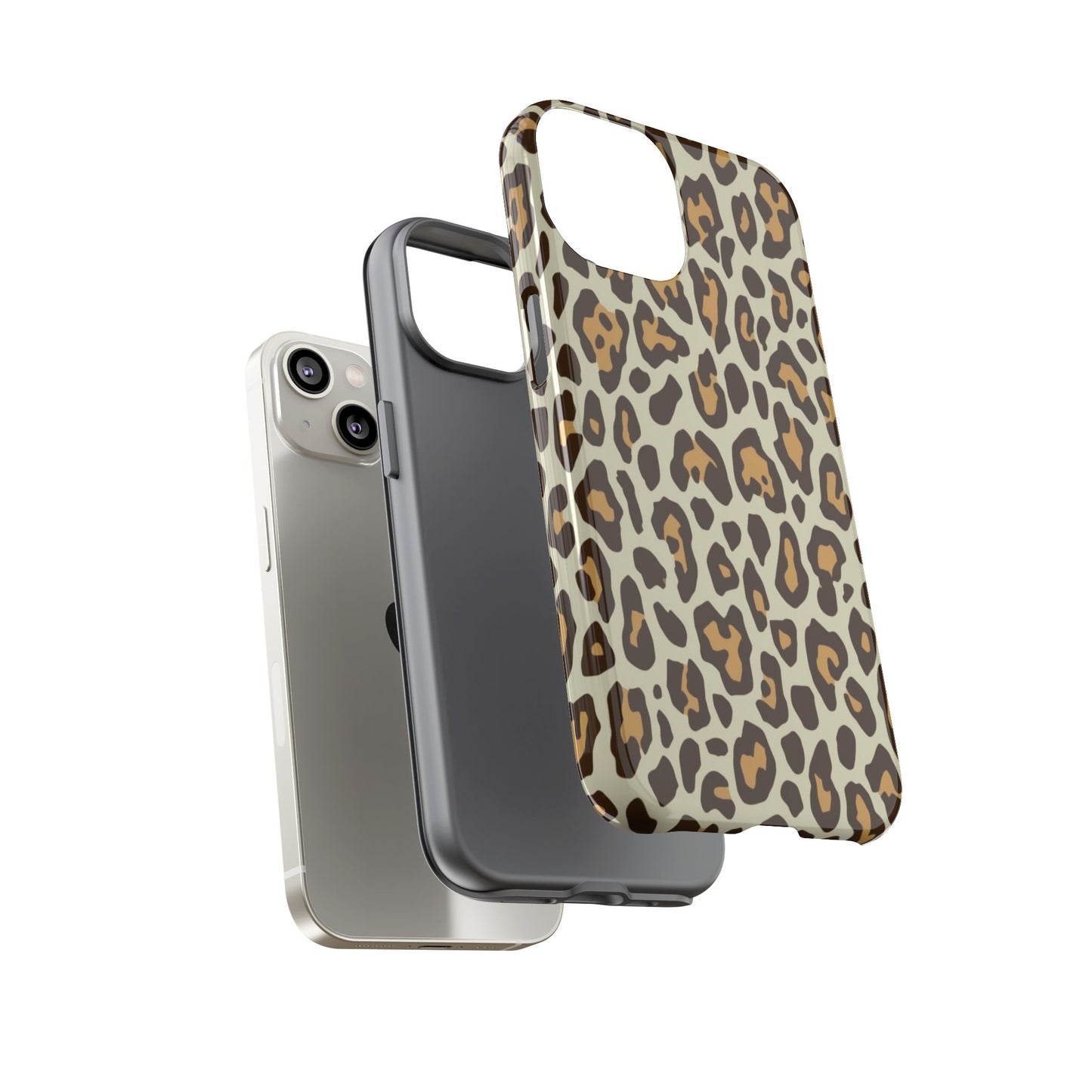 Leopard Print Tough Phone Case — Durable Protective Animal Print Case