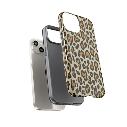Leopard Print Tough Phone Case — Durable Protective Animal Print Case