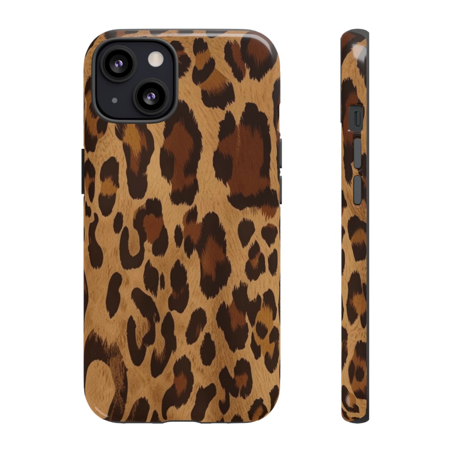 Leopard Print Tough Phone Case — Durable Animal Print Protective Cover