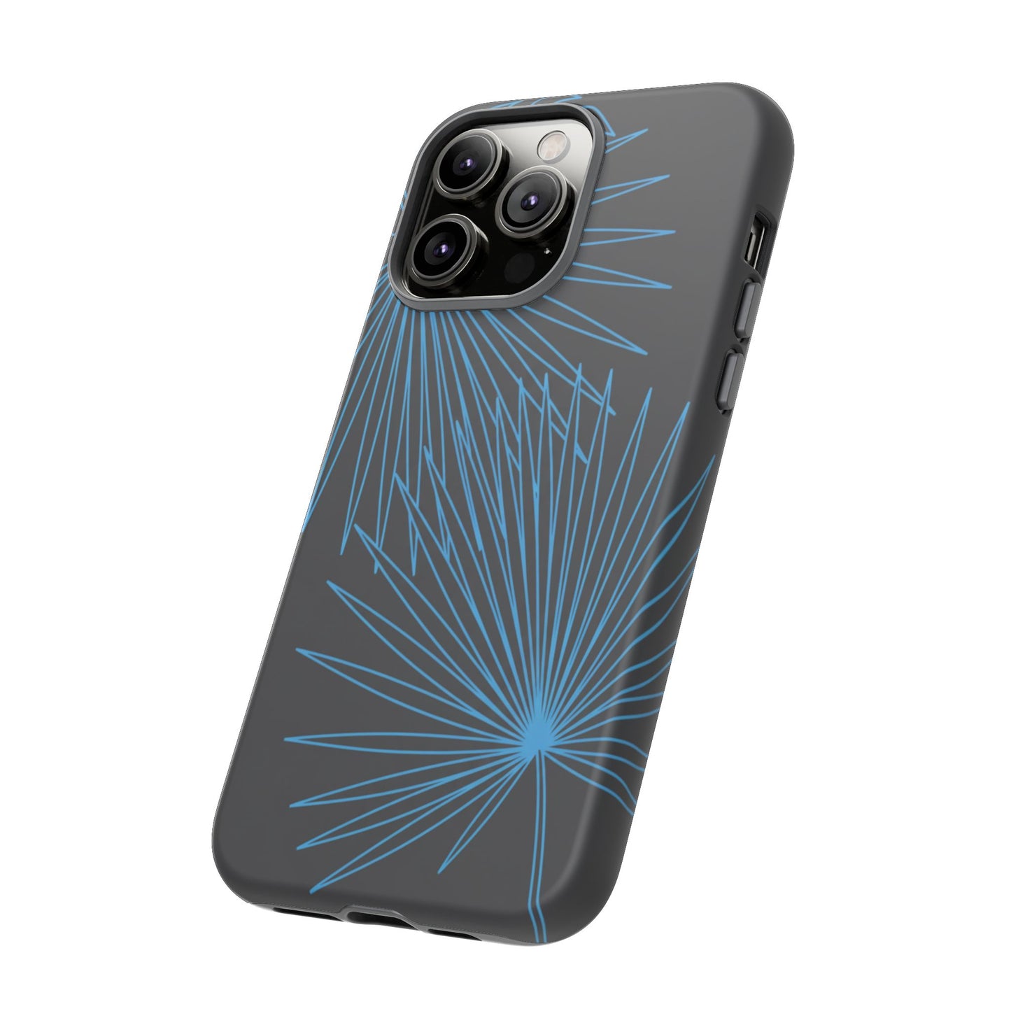 Blue Dandelion Burst Tough Phone Case — Protective Floral iPhone Cover