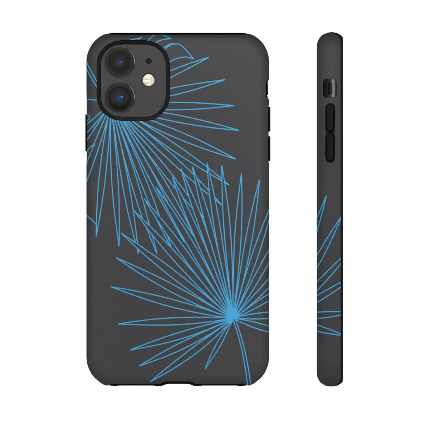 Blue Dandelion Burst Tough Phone Case — Protective Floral iPhone Cover