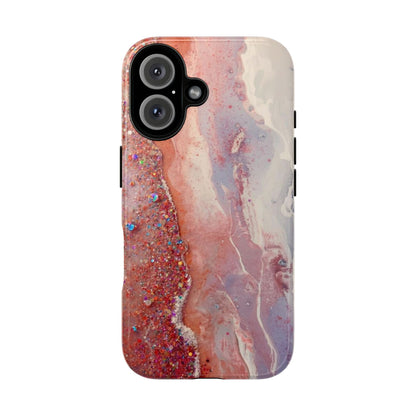 Marbled Rose Gold Galaxy Phone Case — Protective Tough Case