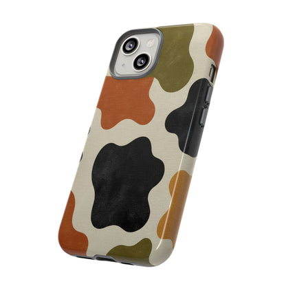 Retro Abstract Camouflage Phone Case — Earth Tone Tough Case
