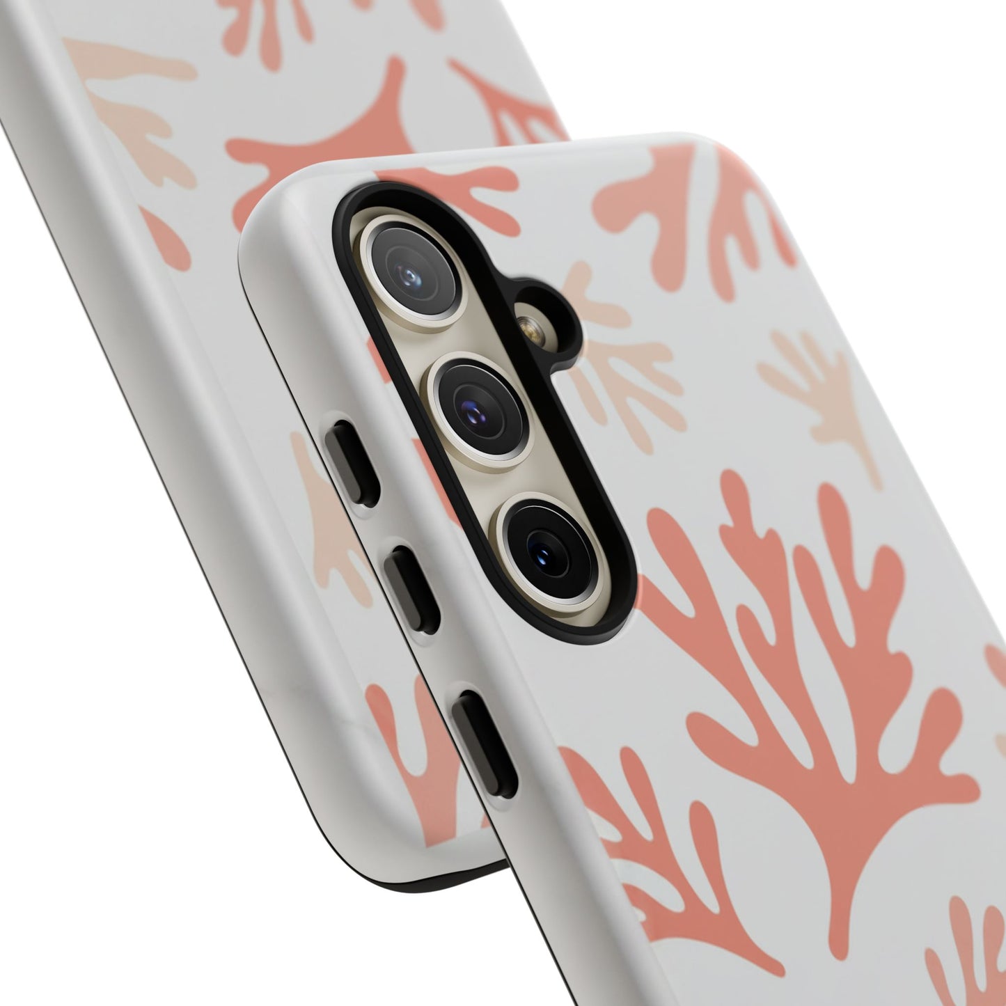 Coral Reef Pattern Tough Phone Case — Pink Beachy Protective Cover