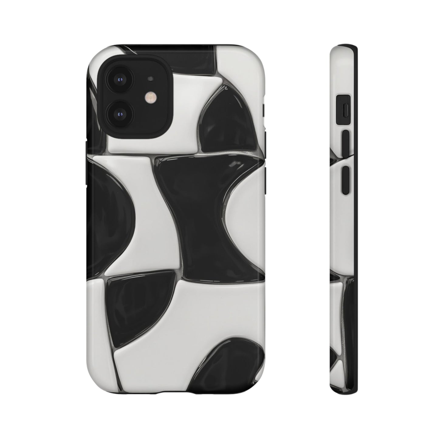 Black & White Abstract Pattern Tough Phone Case