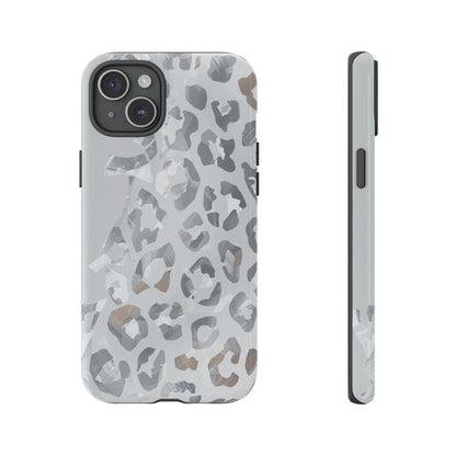 Silver Leopard Tough Phone Case