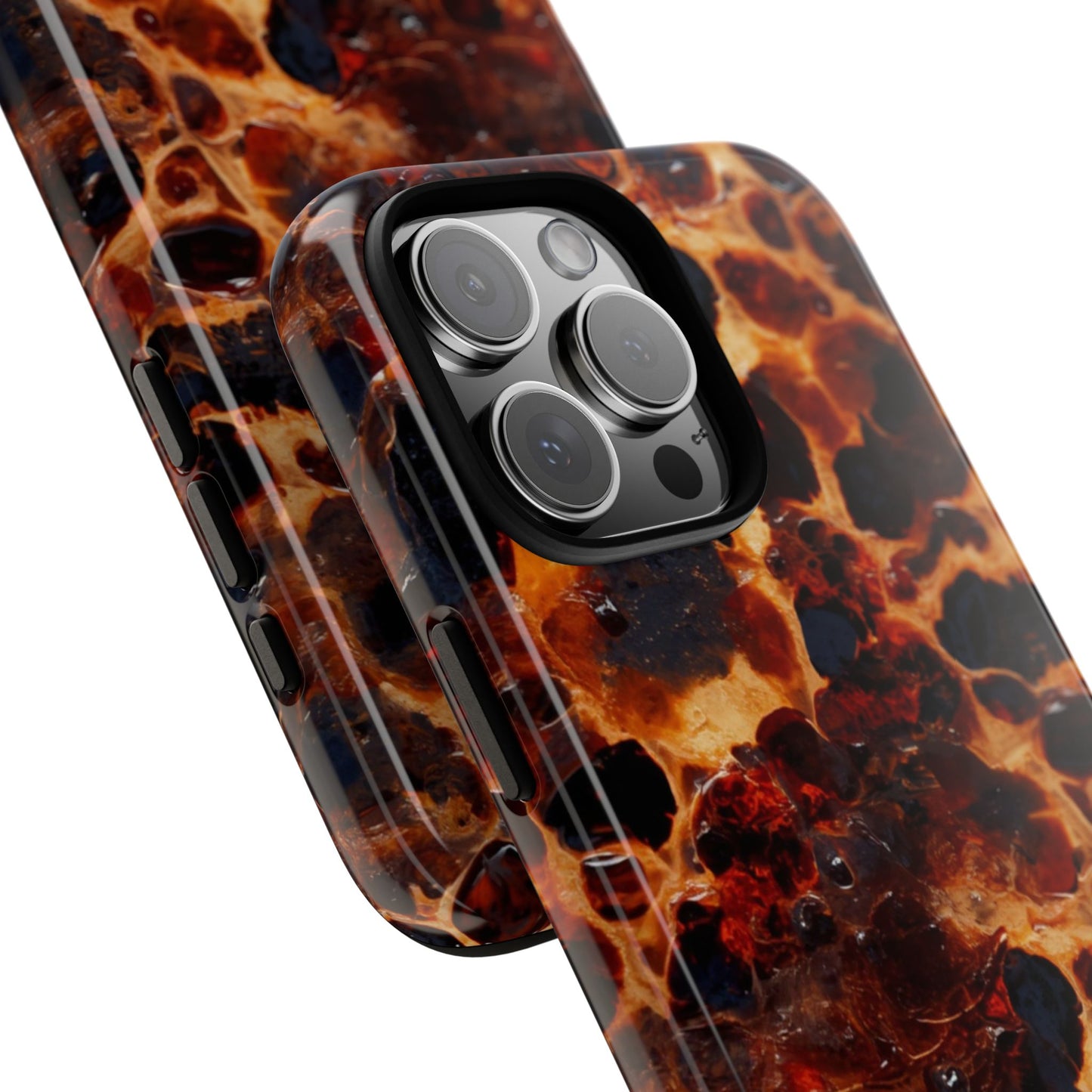 Tortoiseshell Phone Case — Protective iPhone Cover with Classic Amber Pattern