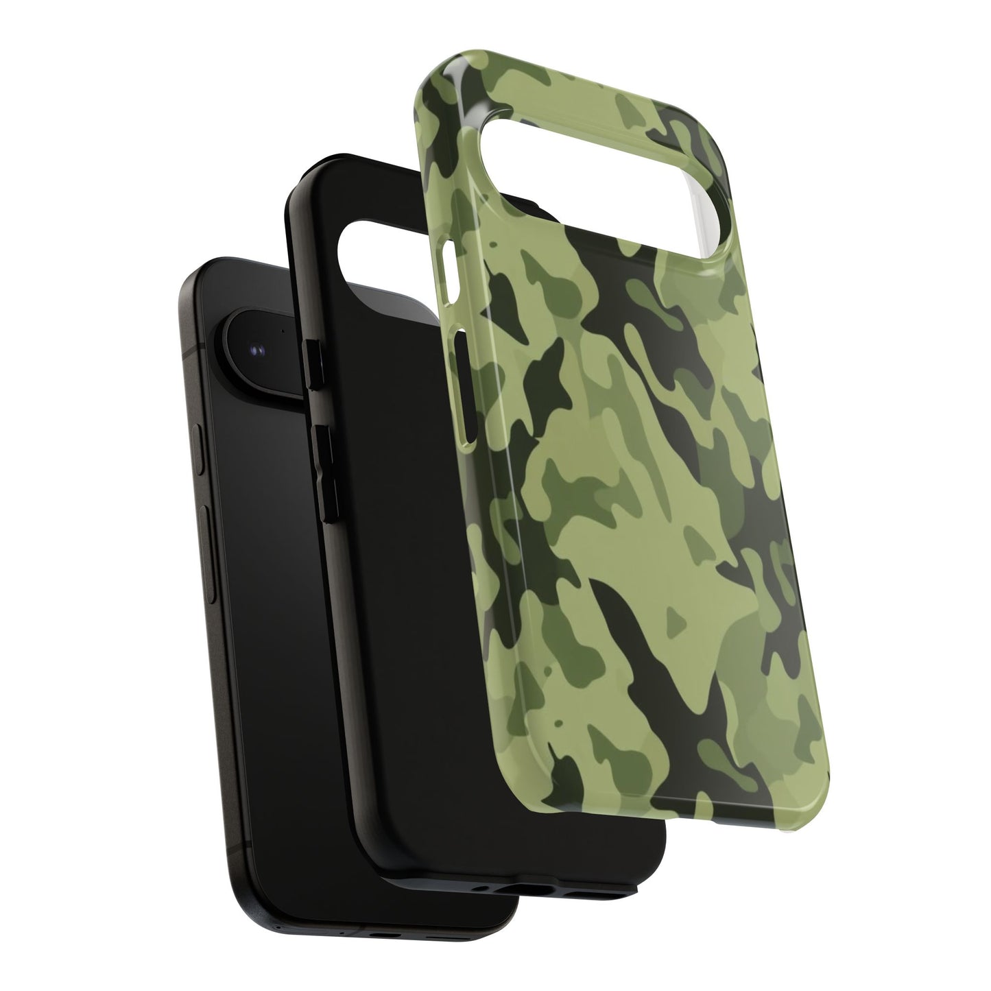 Camo Tough Phone Case — Military Green Protective iPhone Cover