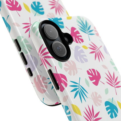 Tropical Leaf Phone Case — Colorful Pastel Monstera & Palm iPhone Case