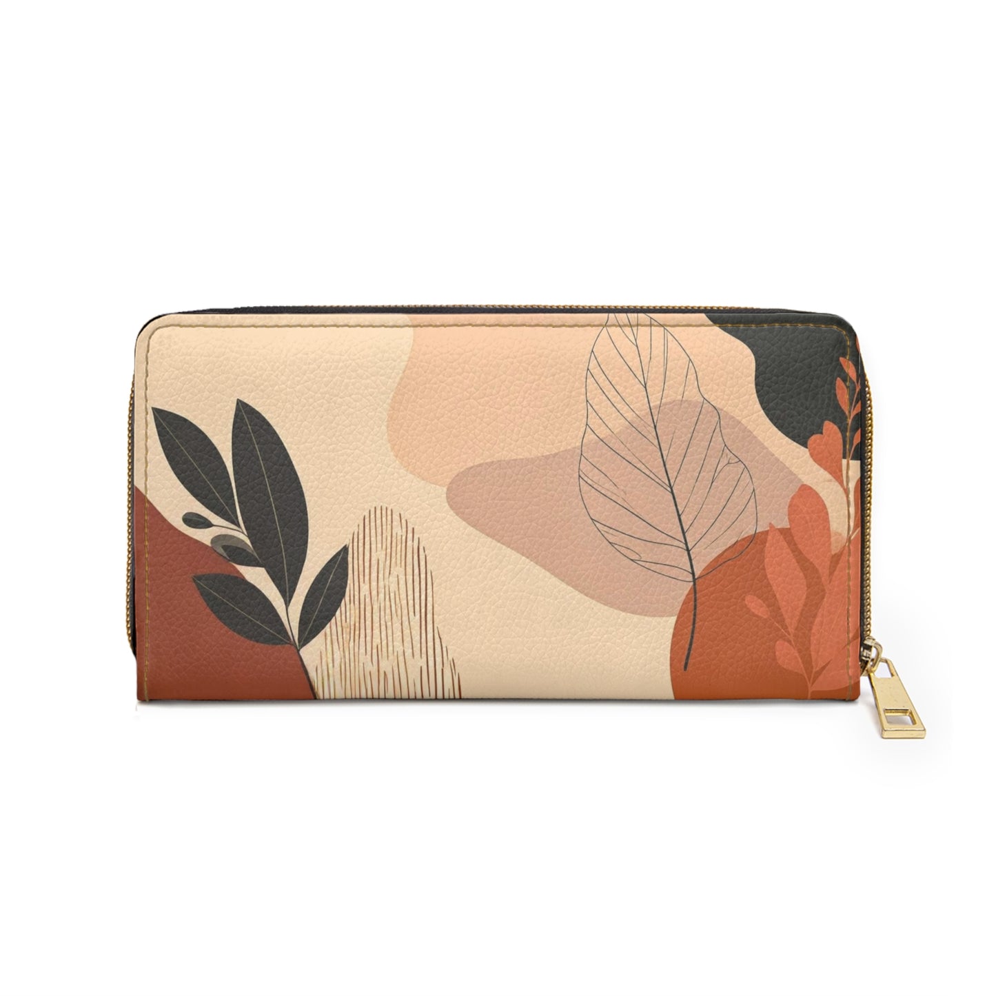 Women's Abstract Leaf Wallet - Vegan Abstract Foliage