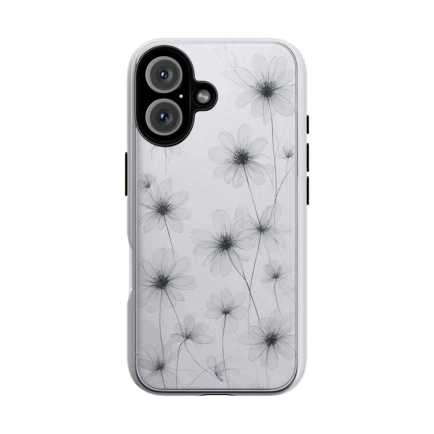 Tough Case — Black & White Floral Tough Phone Case