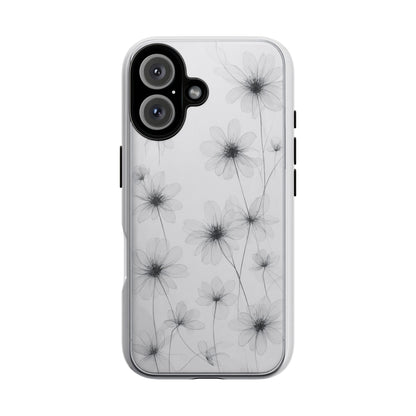 Tough Case — Black & White Floral Tough Phone Case