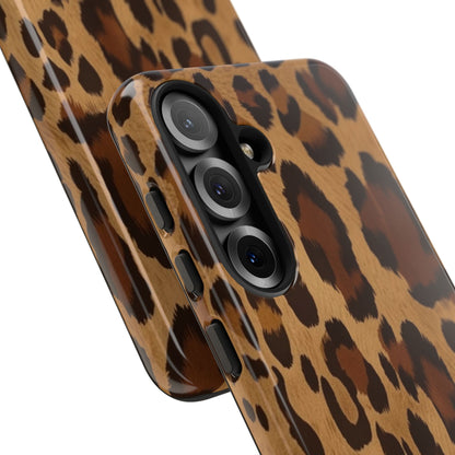 Leopard Print Tough Phone Case — Durable Animal Print Protective Cover