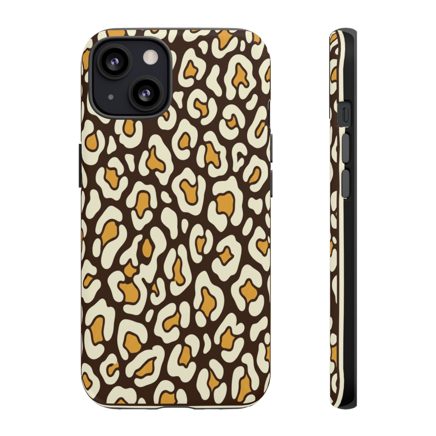 Leopard Print Tough Phone Case — Durable Protective iPhone Cover
