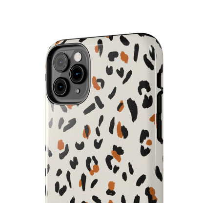 Leopard Print Tough Phone Case — Stylish Protective iPhone Cover