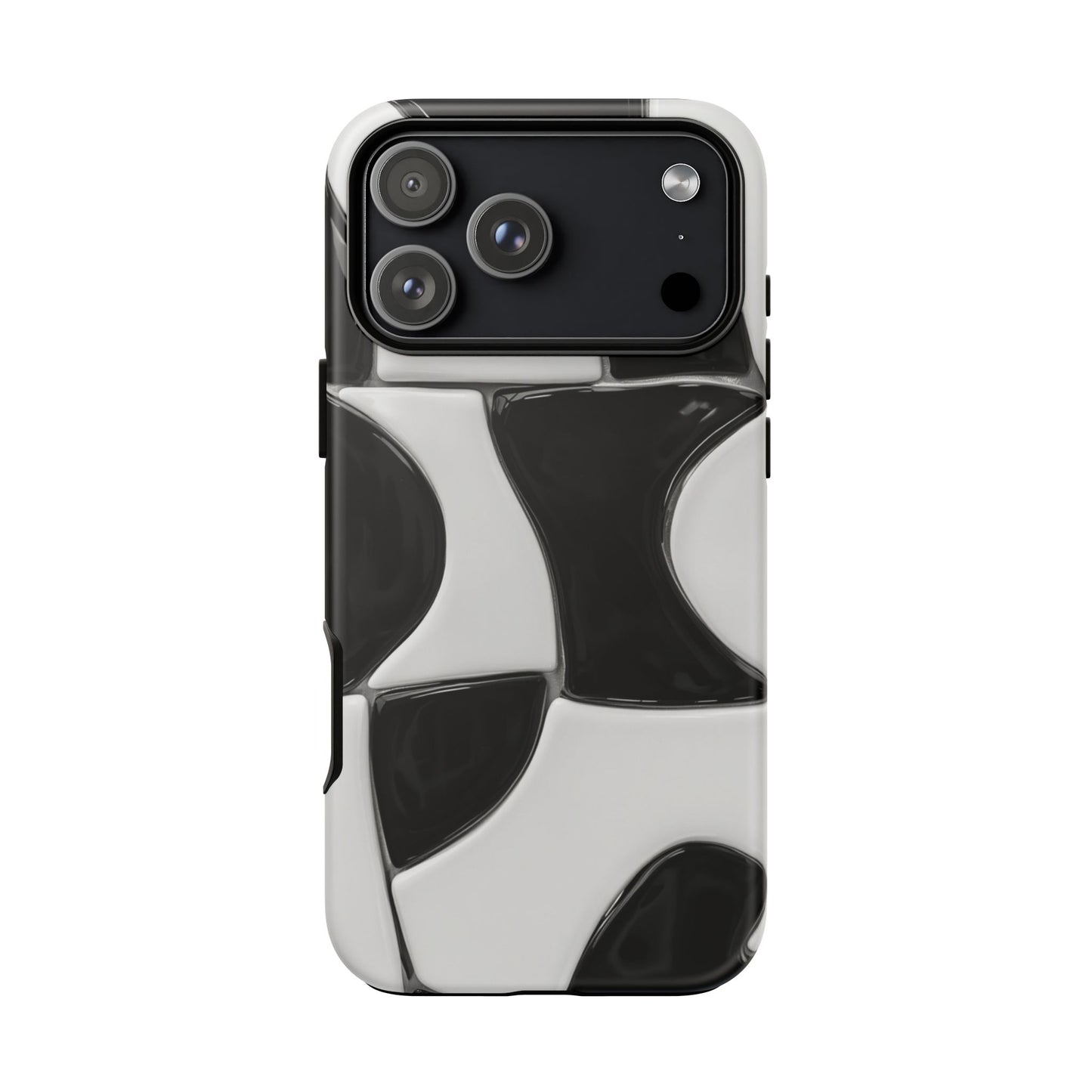 Black & White Abstract Pattern Tough Phone Case