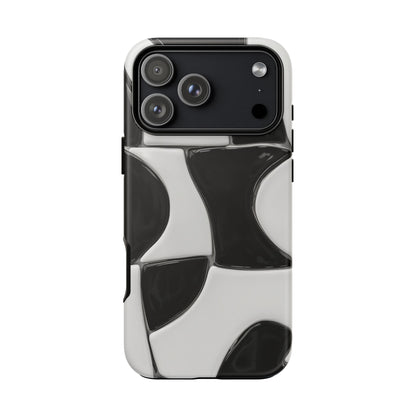 Black & White Abstract Pattern Tough Phone Case
