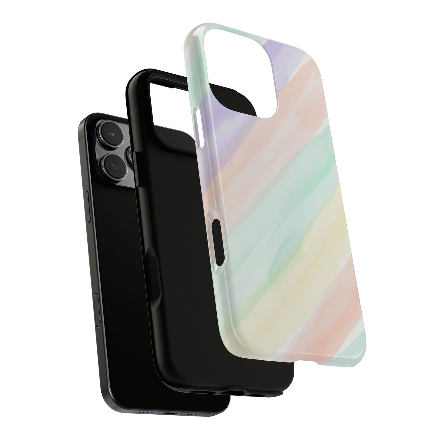 Pastel Watercolor Stripe Tough Phone Case