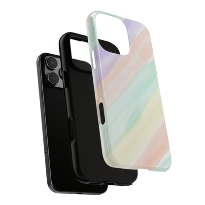 Pastel Watercolor Stripe Tough Phone Case