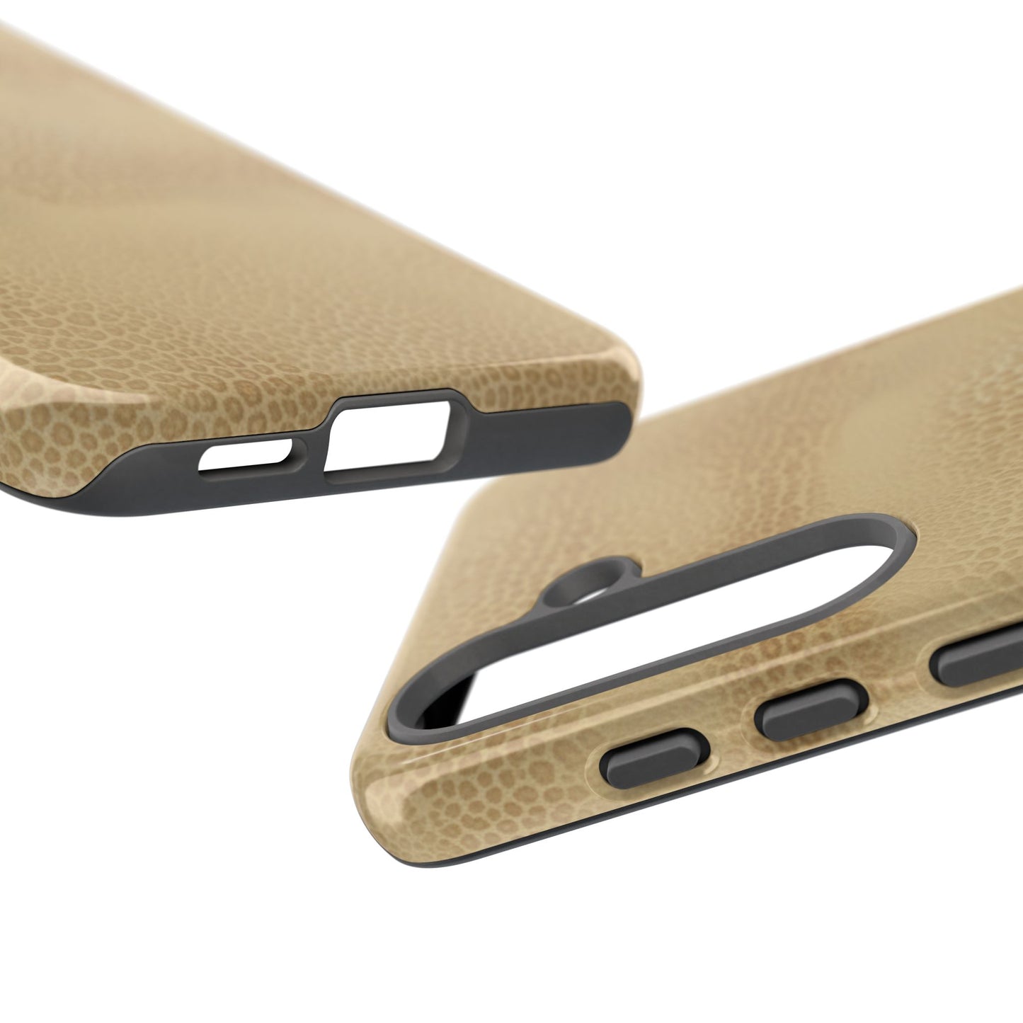 Tan Distressed Leather Texture Phone Case — Rugged Protective iPhone Cover