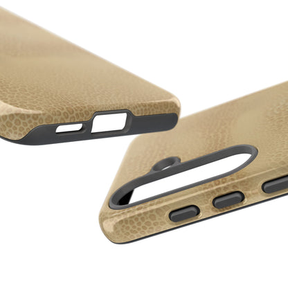 Tan Distressed Leather Texture Phone Case — Rugged Protective iPhone Cover