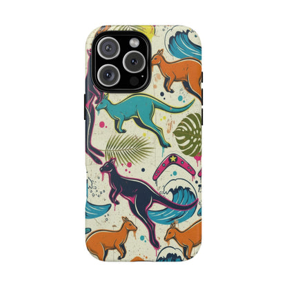 Tough Cases — Colorful Surfing Kangaroo Phone Case