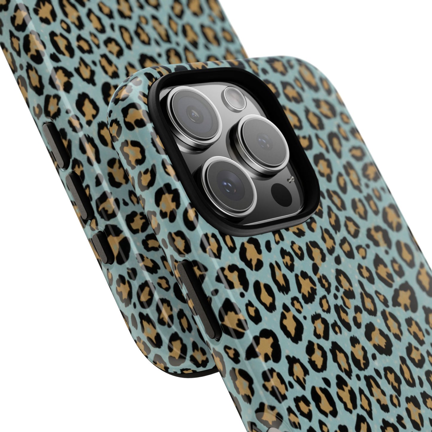 Leopard Print Tough Phone Case - Blue Cheetah Protective Cover