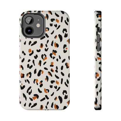 Leopard Print Tough Phone Case — Stylish Protective iPhone Cover