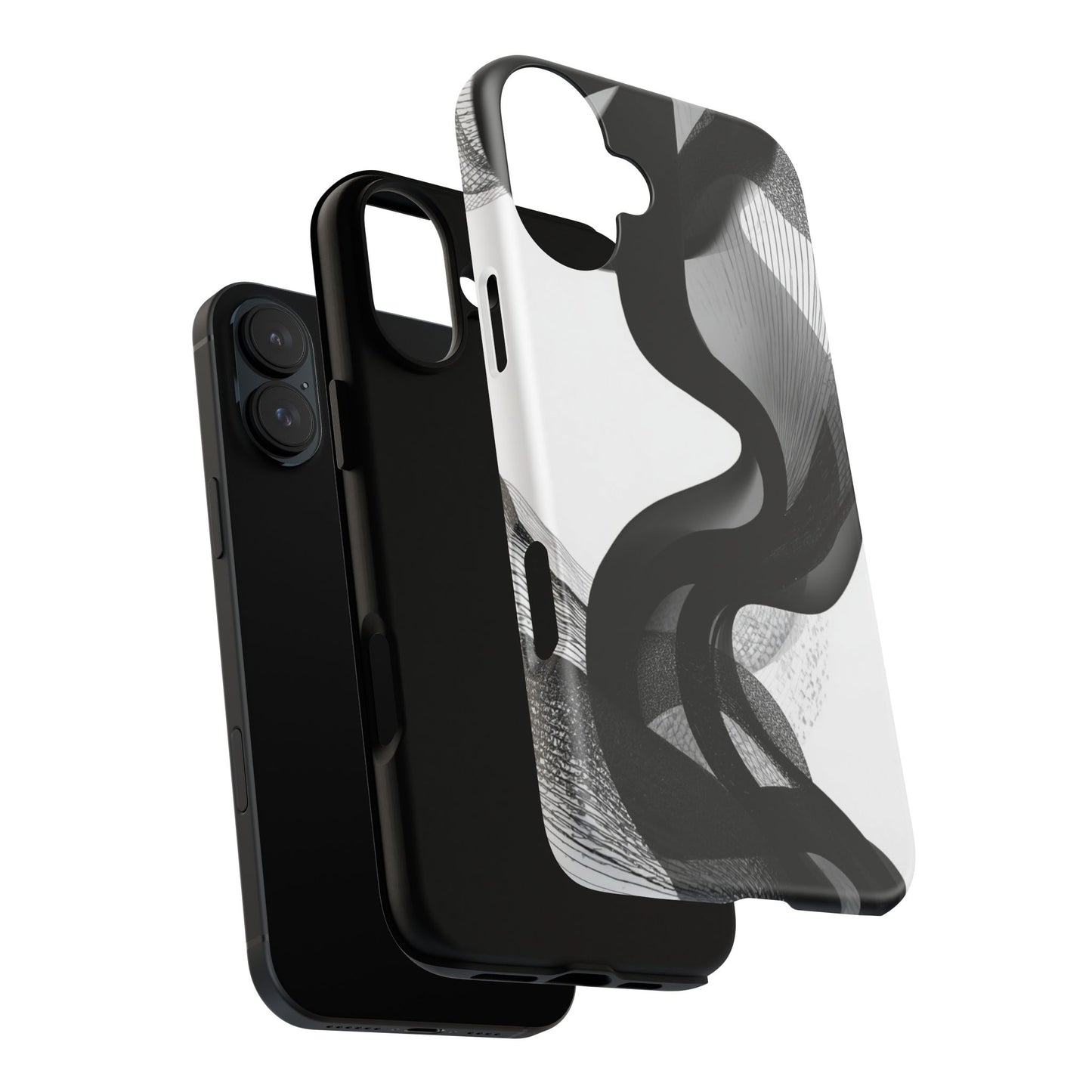 Phone Case — Monochrome Abstract Protective Cover