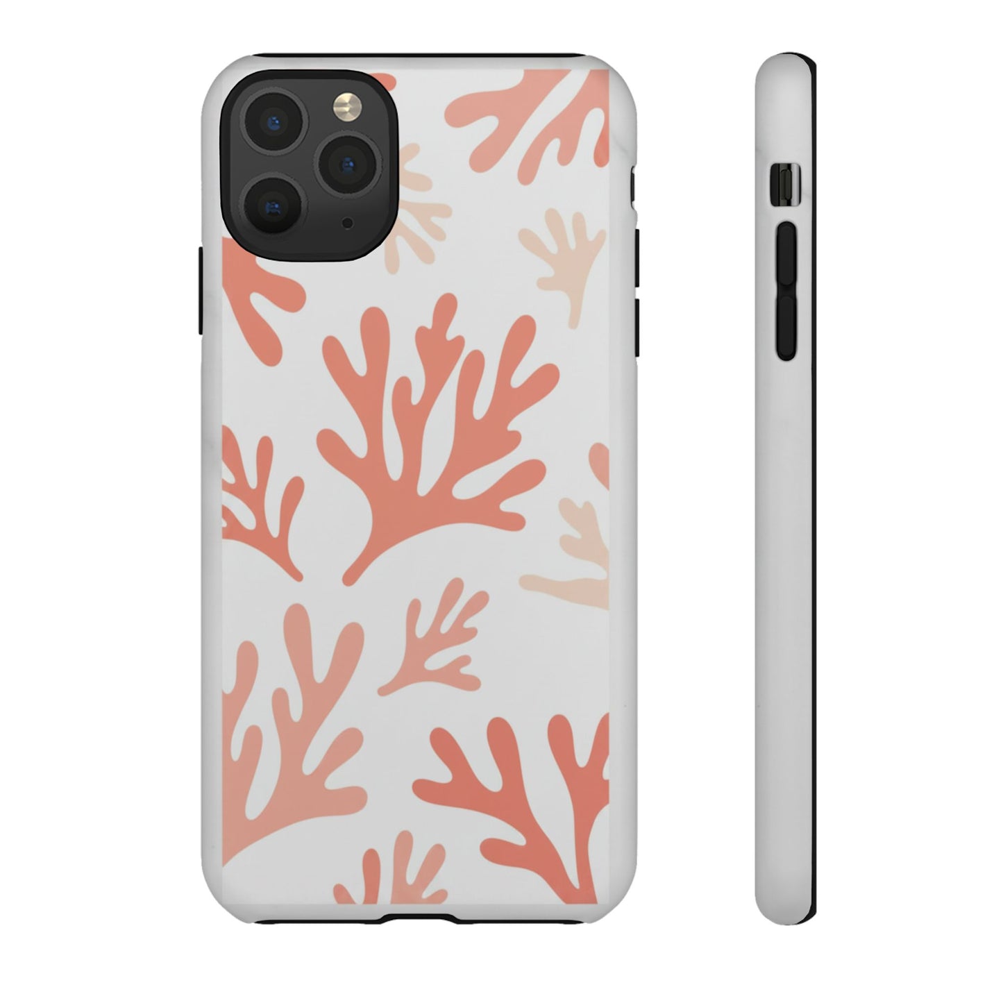 Coral Reef Pattern Tough Phone Case — Pink Beachy Protective Cover