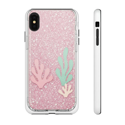 Pink Glitter Seaweed Tough Case - Sparkle Protective Phone Cover
