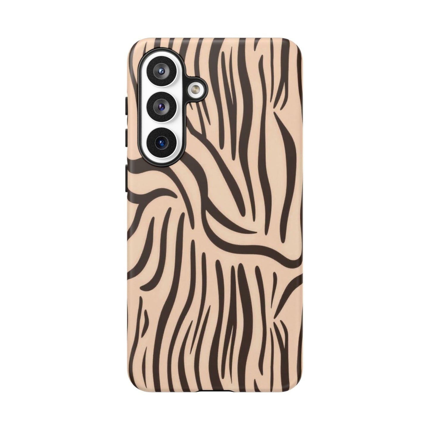 Zebra Stripe Tough Phone Case – Neutral Animal Print Protective Cover