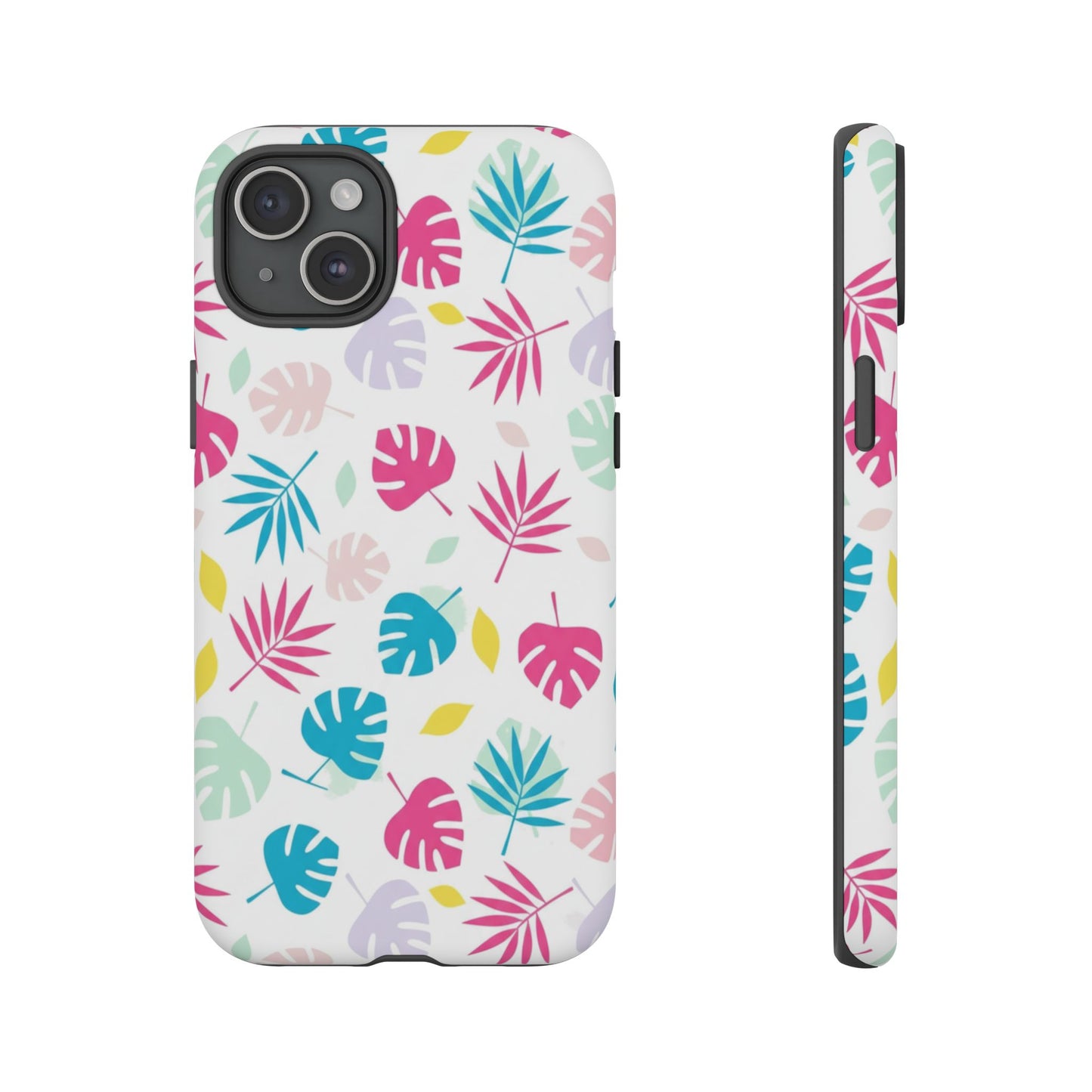 Tropical Leaf Phone Case — Colorful Pastel Monstera & Palm iPhone Case