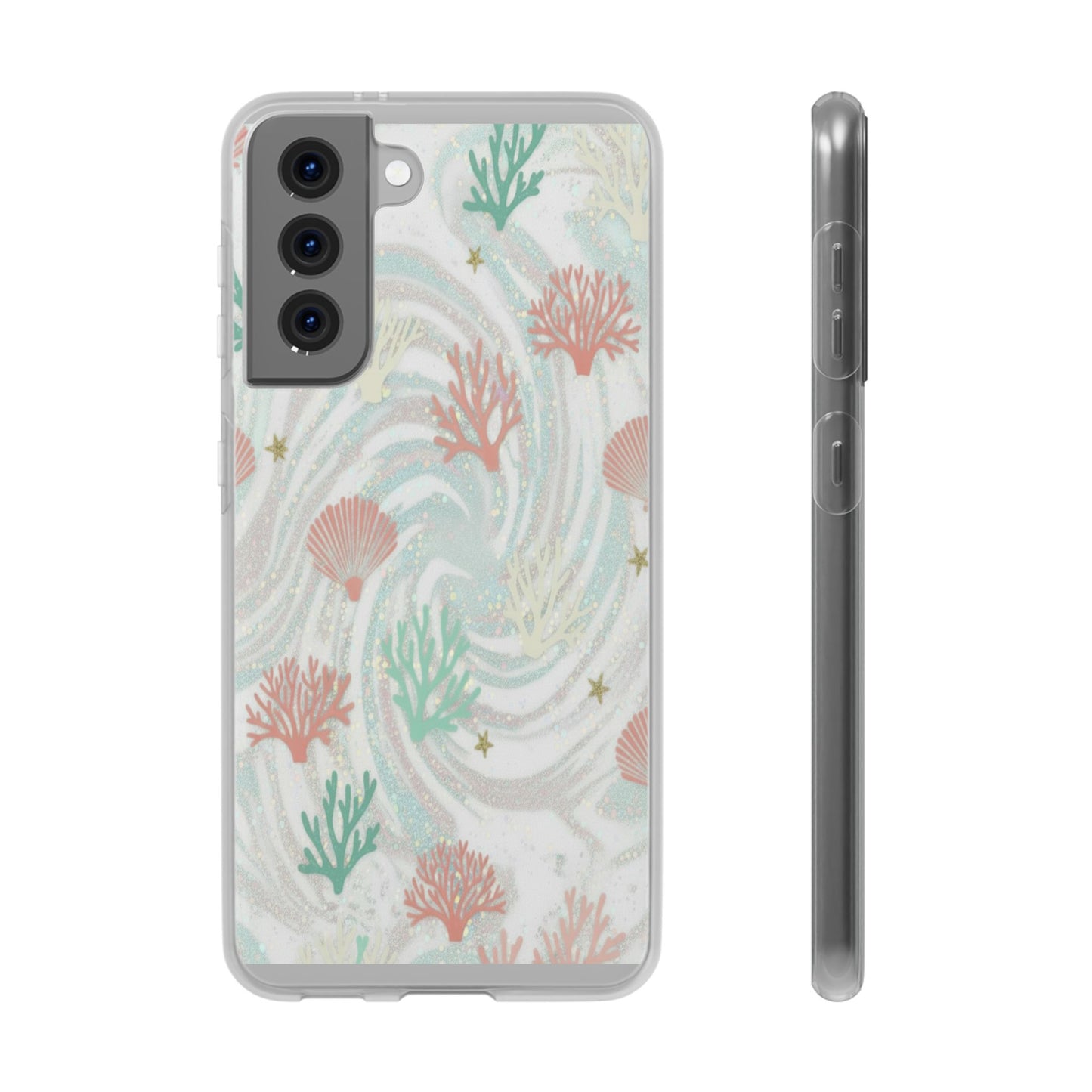 Pastel Seashell Phone Case — Coral Reef Wave iPhone Cover