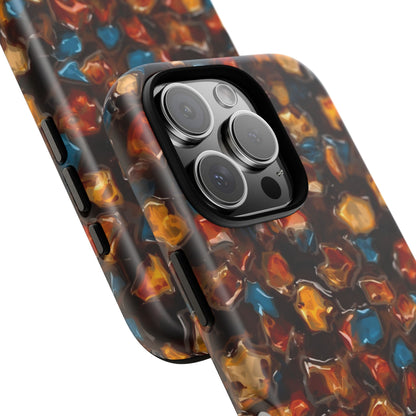 Phone Case - Amber Tortoiseshell Mosaic Protective Cover