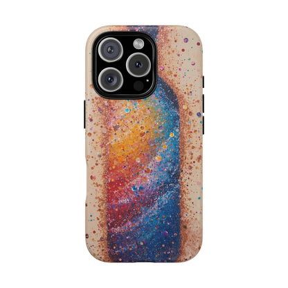 Galaxy Bottle Tough Phone Case — Colorful Nebula Splash iPhone Cover